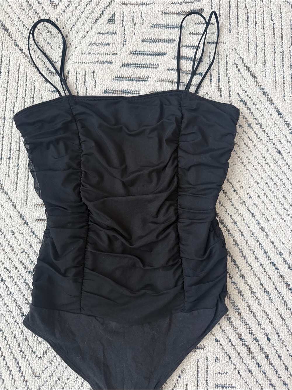 A&F Ruched One-Piece Bodysuit - Picture 2 of 3